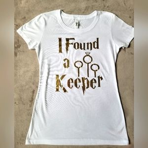 Bride, Bachelorette Top, Harry Potter Theme,  "I Found a Keeper"